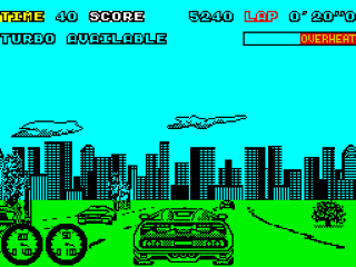 Turbo Outrun screenshot 3 for ZX Spectrum